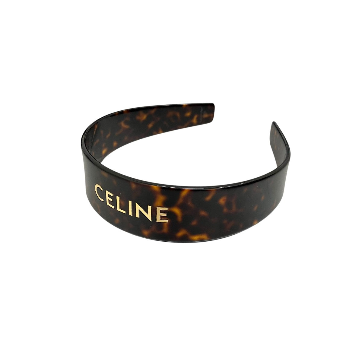CELINE アセテートロゴカチューシャ46Y376CEA 古着・中古-1枚目のアイテム画像