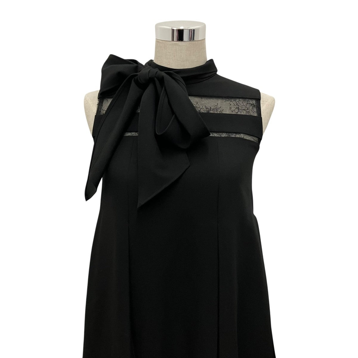 Her lip to 【LACE TRIMMED BOWTIE DRESS】レーストリムボウタイワンピース1223305017 古着・中古-4枚目のアイテム画像