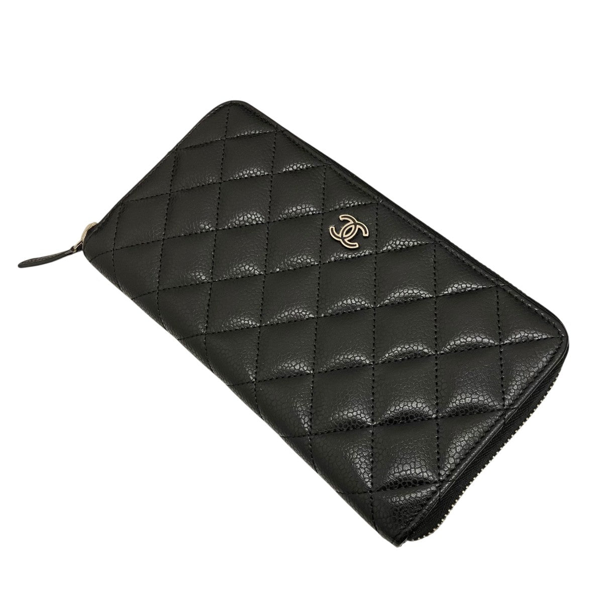 CHANEL キャビアスキンマトラッセウォレット 古着・中古-1枚目のアイテム画像