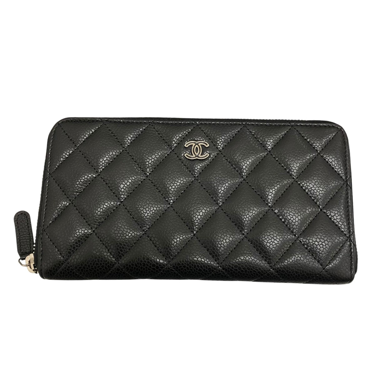 CHANEL キャビアスキンマトラッセウォレット 古着・中古-2枚目のアイテム画像