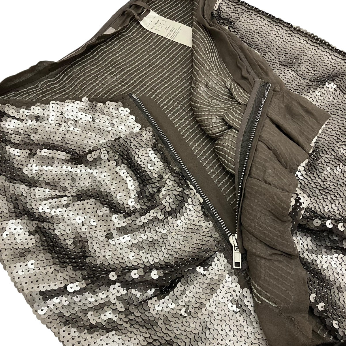 RICK OWENS 23AWスパンコール サイドスリット スカートRO02C1372-SEM1 古着・中古-5枚目のアイテム画像