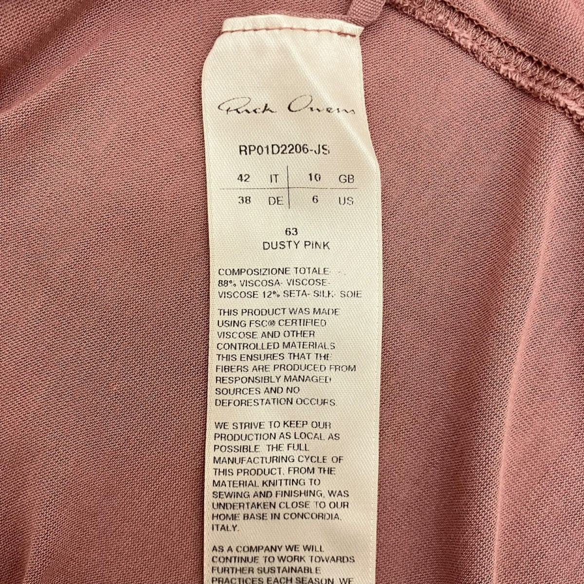 RICK OWENS 24SS【HIKED TEE】TシャツRP01D2206-JS 古着・中古-7枚目のアイテム画像