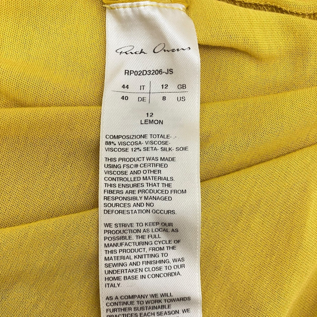 RICK OWENS 24AW【HIKED TEE】TシャツRP02D3206-JS 古着・中古-7枚目のアイテム画像