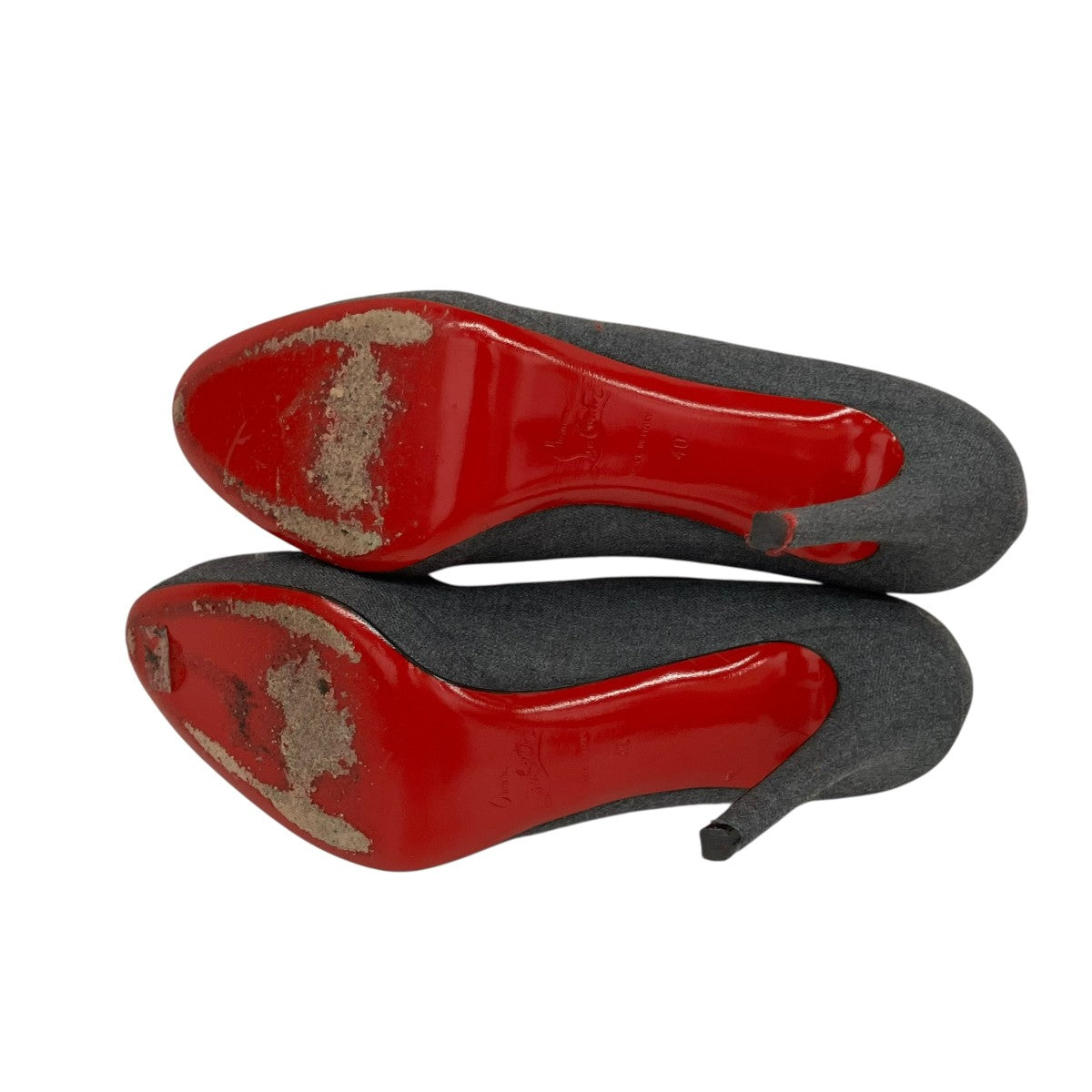 クリスチャンルブタン　パンプス　ハイヒール　グレー　スタッズ　ウール Christian Louboutin(クリスチャンルブタン) ヒールパンプス グレー