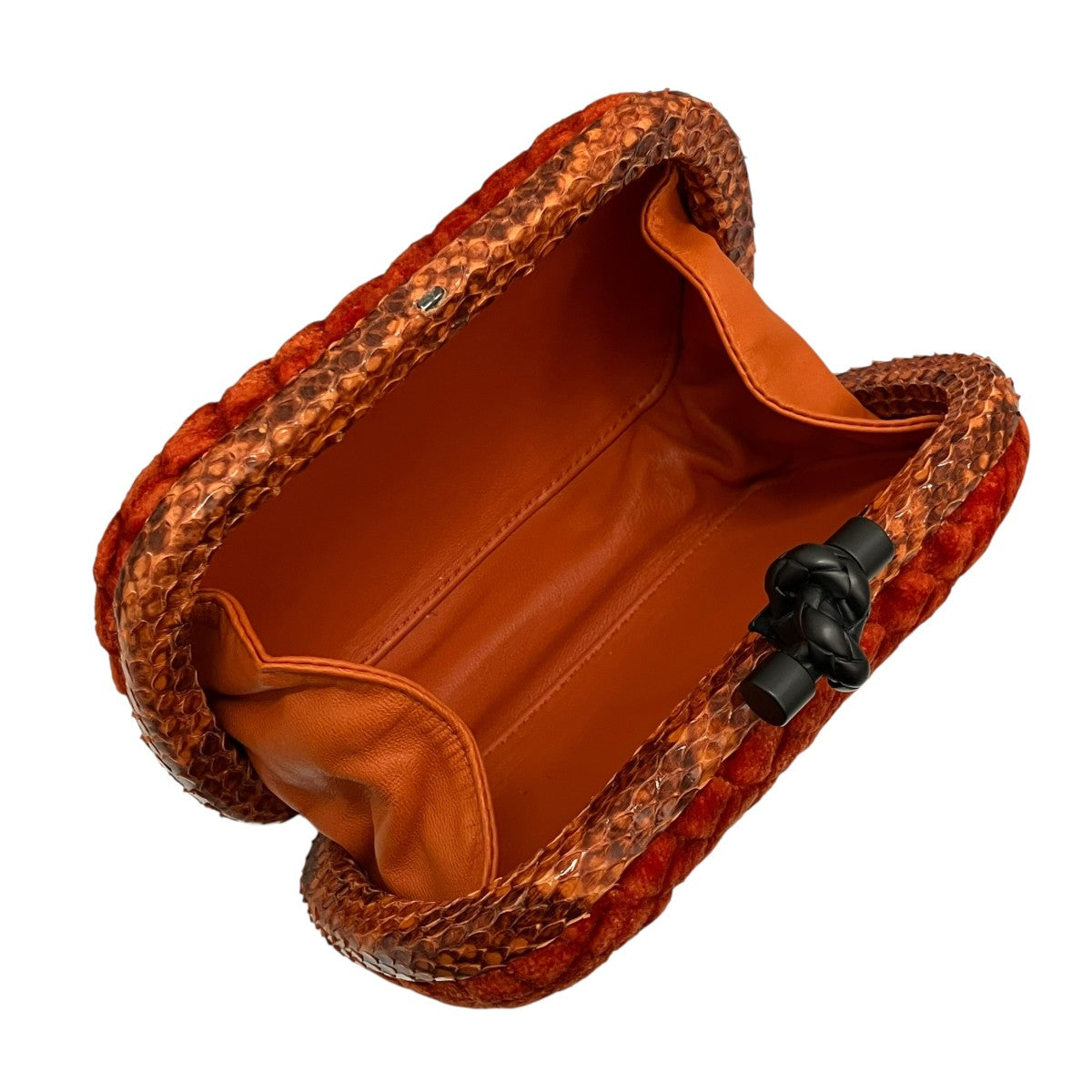 ボッテガヴェネタ ノット　クラッチ BOTTEGA VENETA(ボッテガヴェネタ) ノットクラッチバッグ - オレンジ