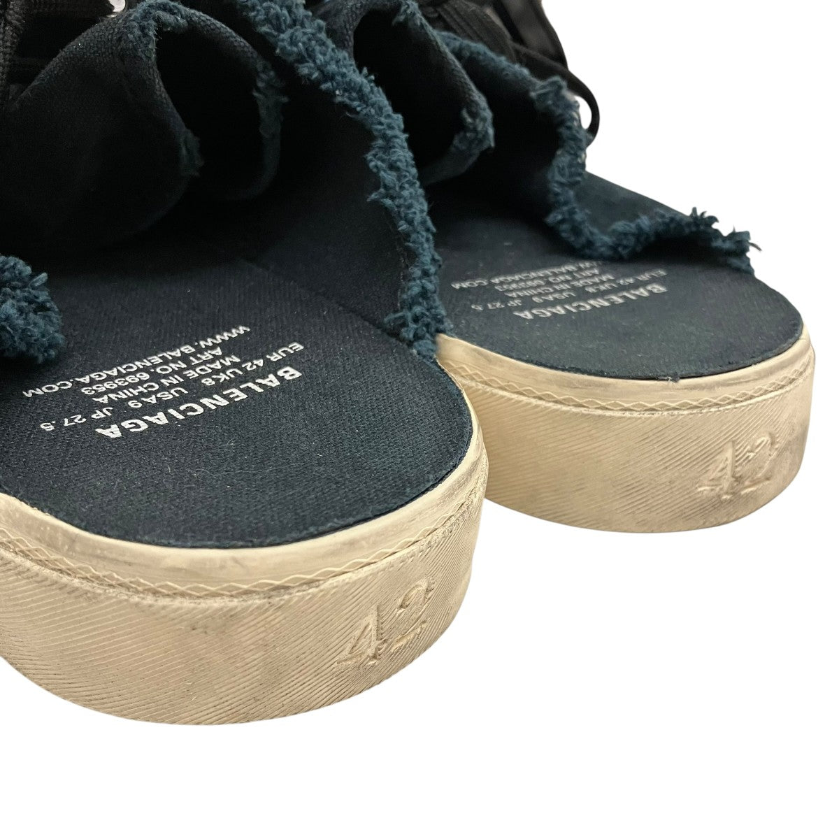 BALENCIAGA(バレンシアガ) デストロイコットンミュールスニーカー