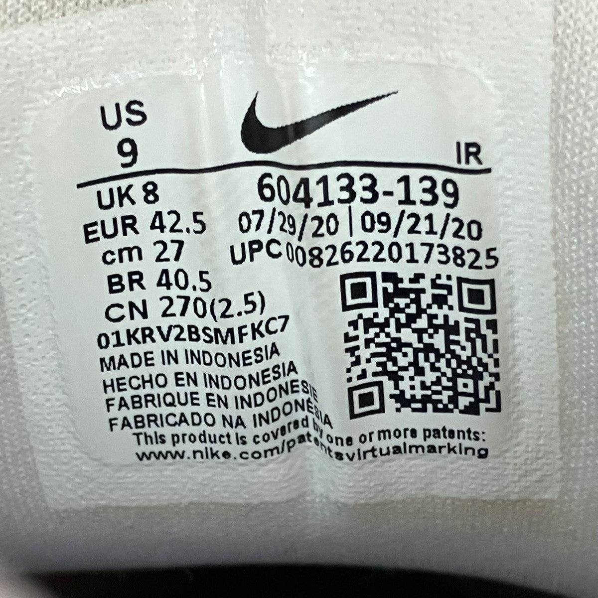 NIKE AIR MAX PLUSスニーカー604133-139 古着・中古-10枚目のアイテム画像
