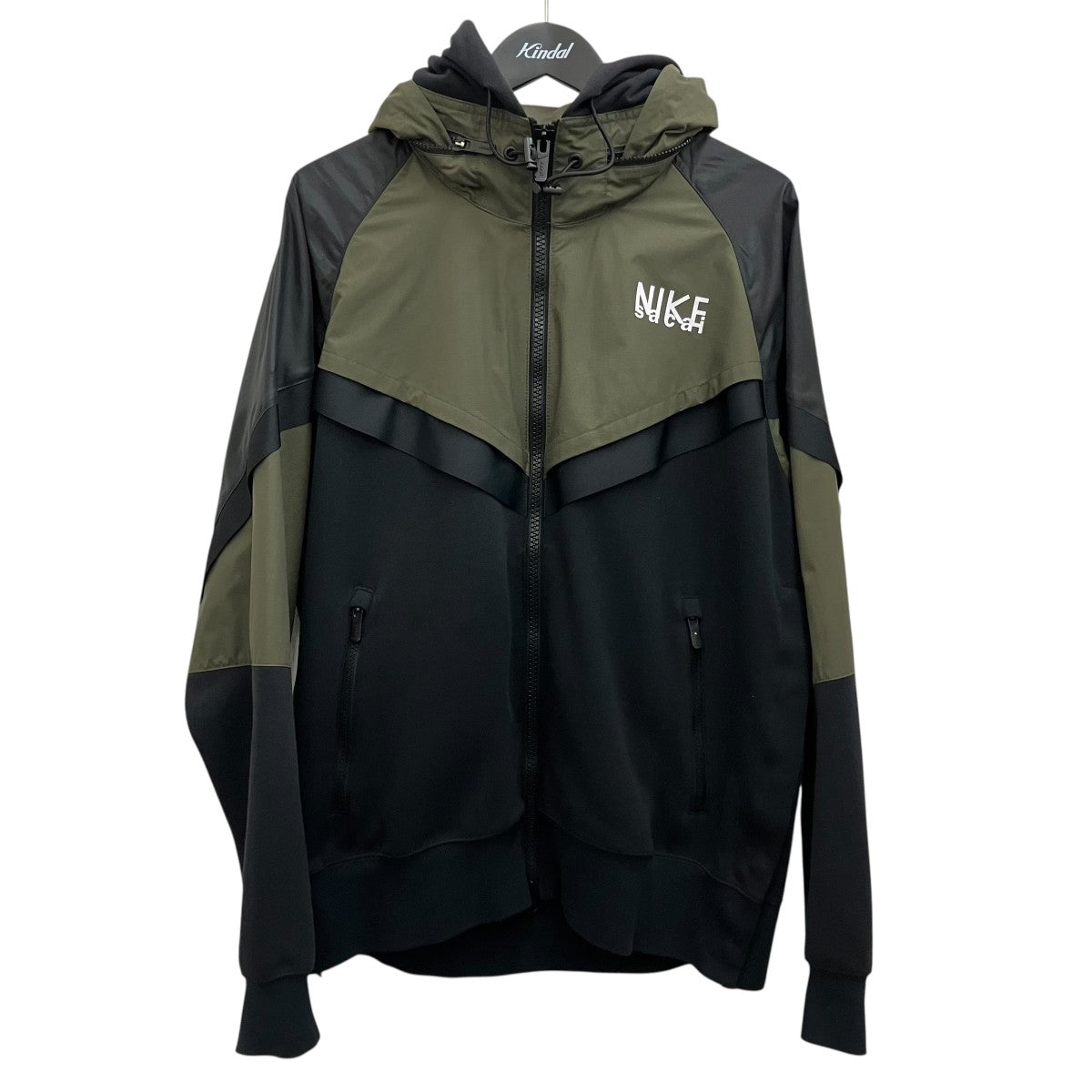 NIKE×sacai 【FULL ZIP HOODIE】レイヤードパーカーDQ9030-325 古着・中古-1枚目のアイテム画像