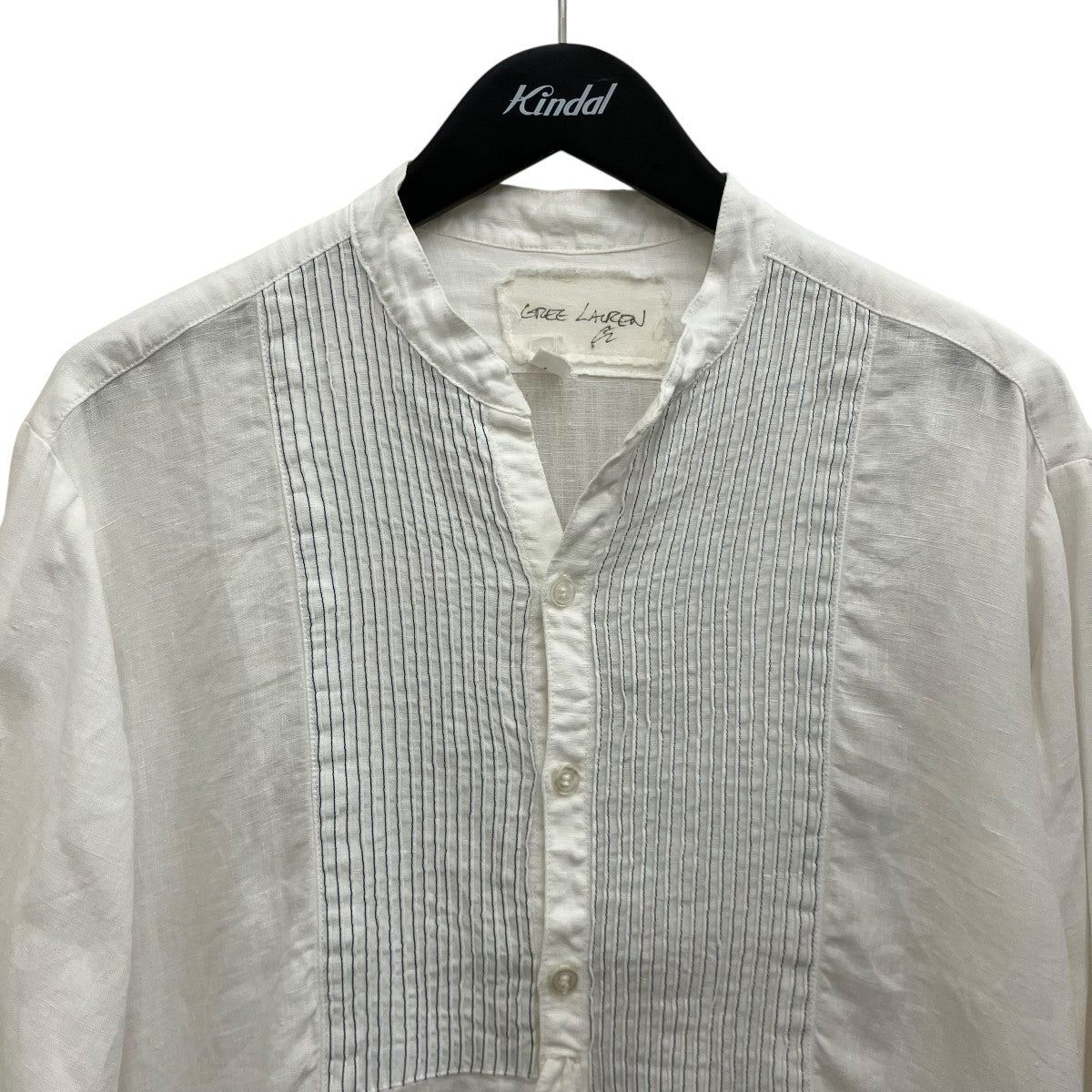 GREG LAUREN(グレッグローレン) 【LINEN TUX SHIRT SQUARE BIB AND
