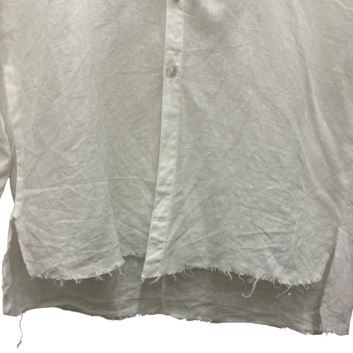 GREG LAUREN 【LINEN TUX SHIRT SQUARE BIB AND FRENCH BLUE STITCHING】シャツ 古着・中古-4枚目のアイテム画像