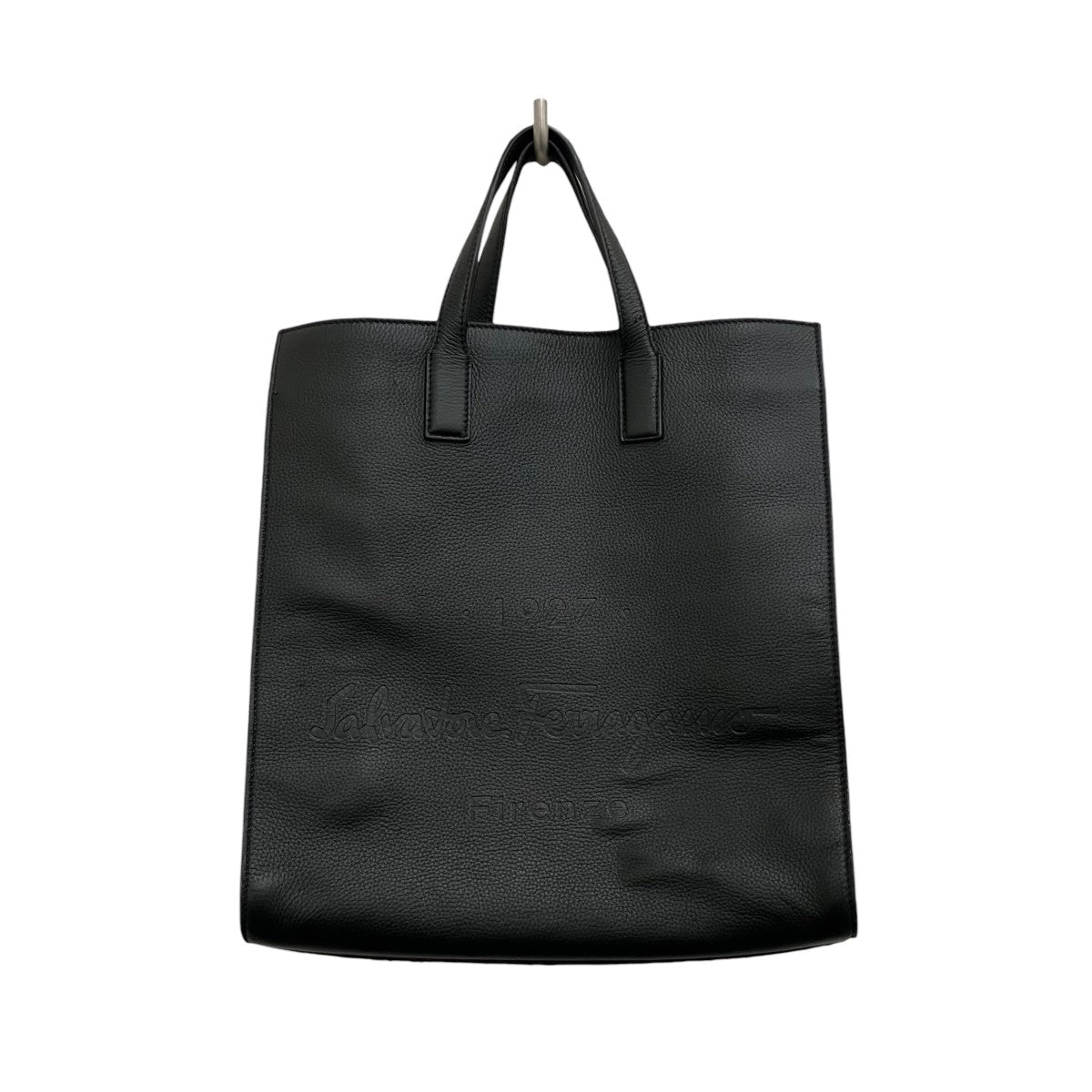Salvatore Ferragamo レザーロゴトートバッグ 古着・中古-1枚目のアイテム画像