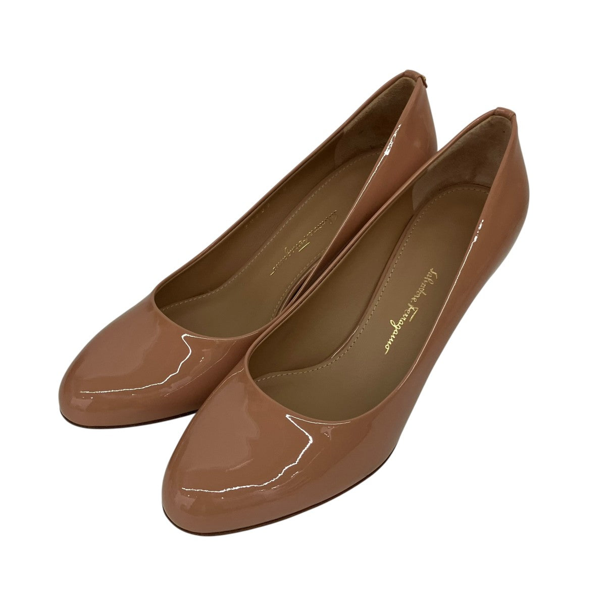 Salvatore Ferragamo パテントヒールパンプス 古着・中古-1枚目のアイテム画像