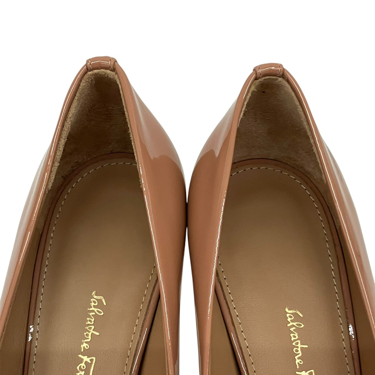 Salvatore Ferragamo パテントヒールパンプス 古着・中古-4枚目のアイテム画像