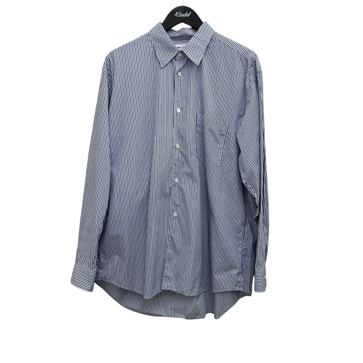 COMME des GARCONS SHIRT FOREVER WIDE CLASSICコットンポプリンストライプレギュラーカラーシャツFZ-B218 古着・中古-1枚目のアイテム画像