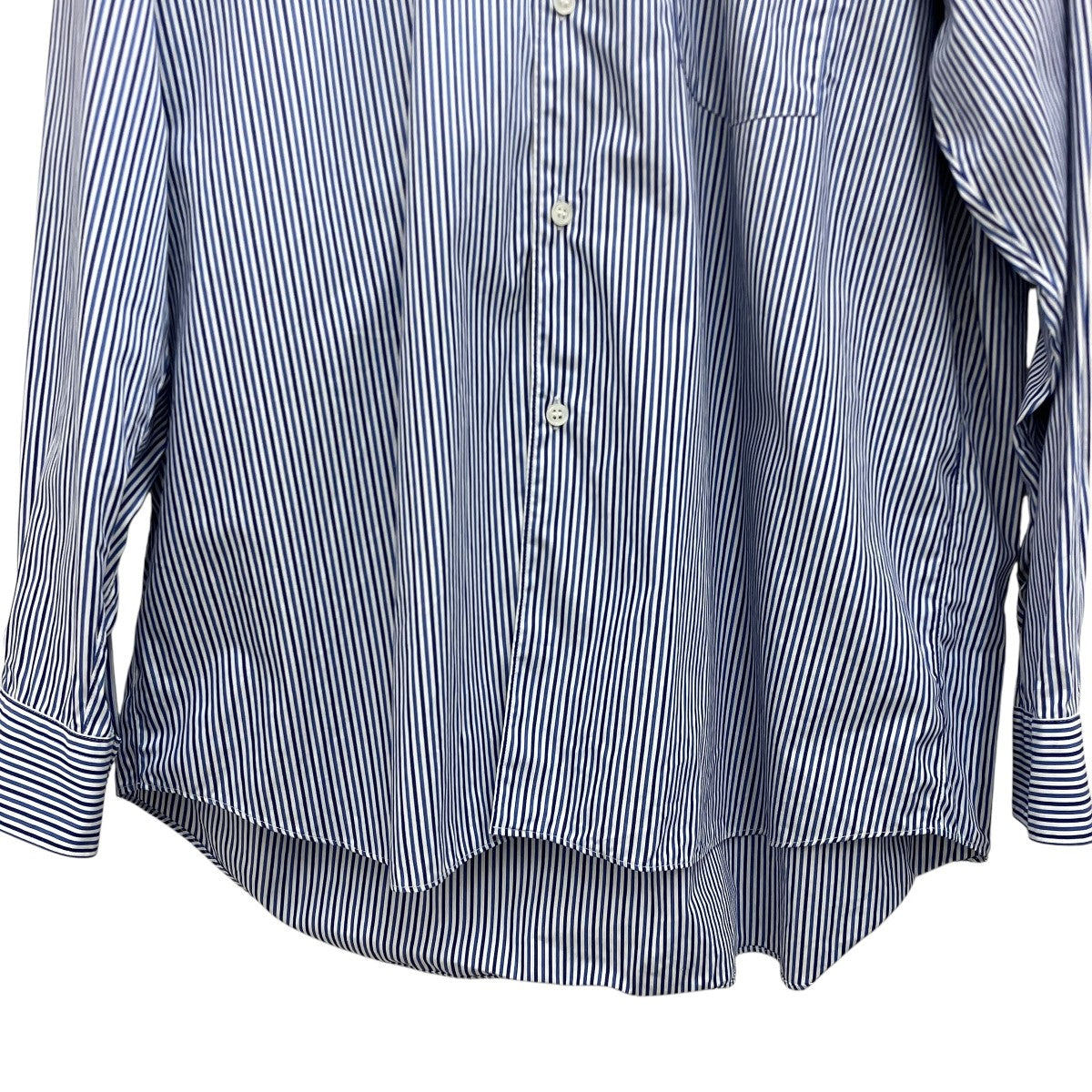 COMME des GARCONS SHIRT FOREVER WIDE CLASSICコットンポプリンストライプレギュラーカラーシャツFZ-B218 古着・中古-4枚目のアイテム画像