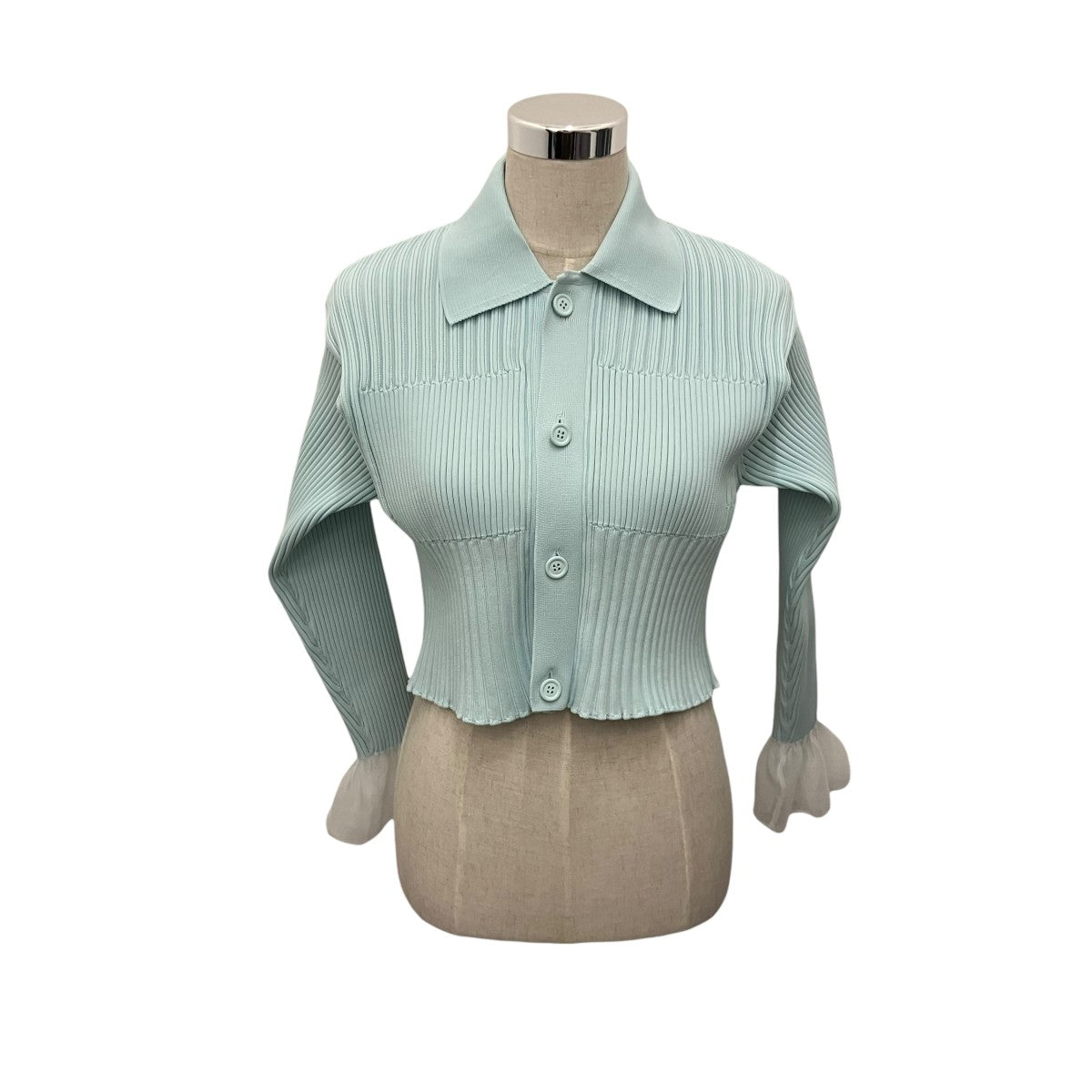 CFCL(シーエフシーエル) 【FLUTED LUCENT CROPPED SHIRT CARDIGAN
