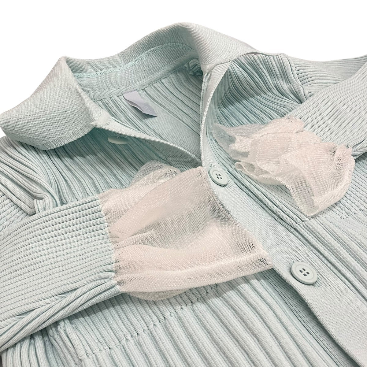 CFCL(シーエフシーエル) 【FLUTED LUCENT CROPPED SHIRT CARDIGAN