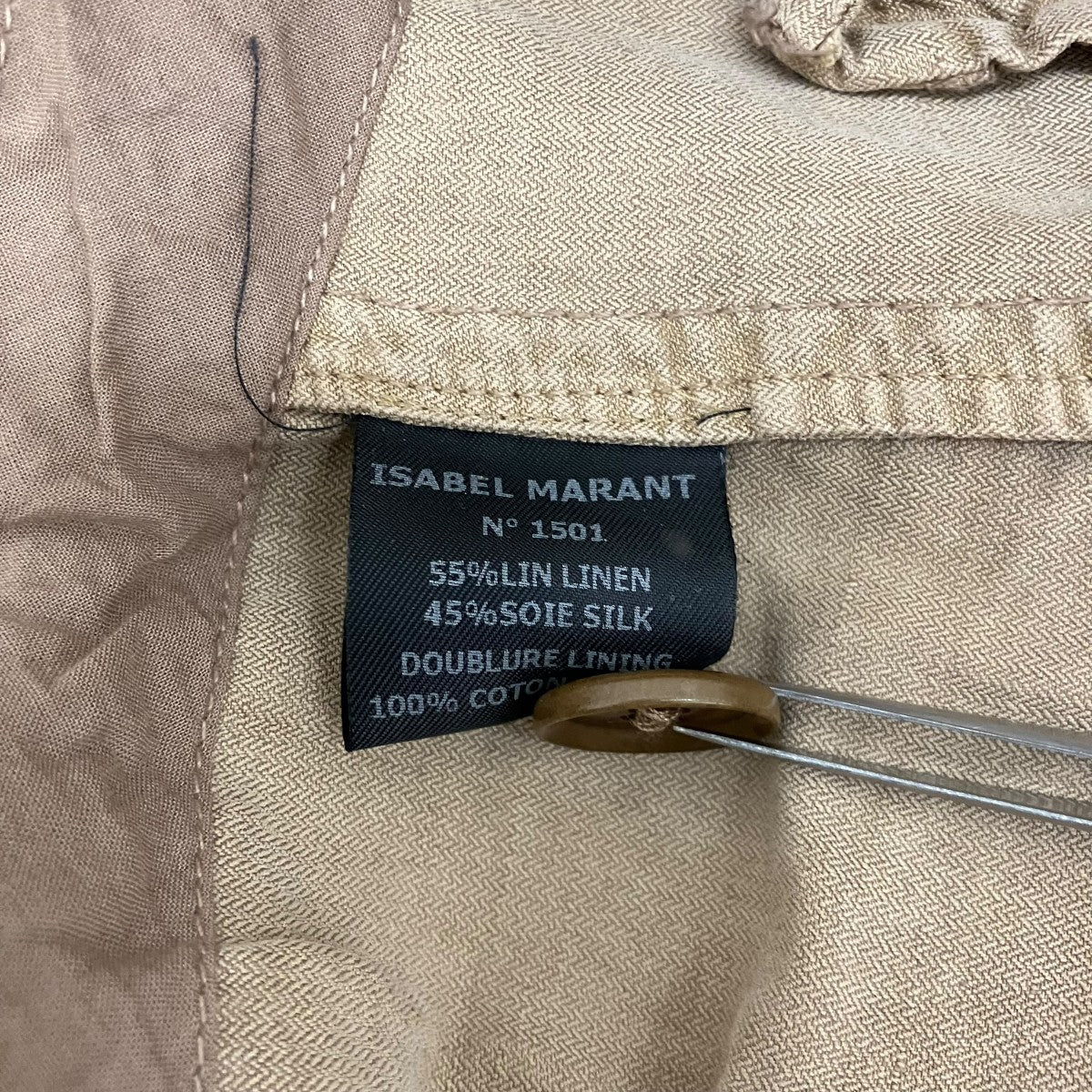 ISABEL MARANT リネン×シルクベスト1501 古着・中古-8枚目のアイテム画像