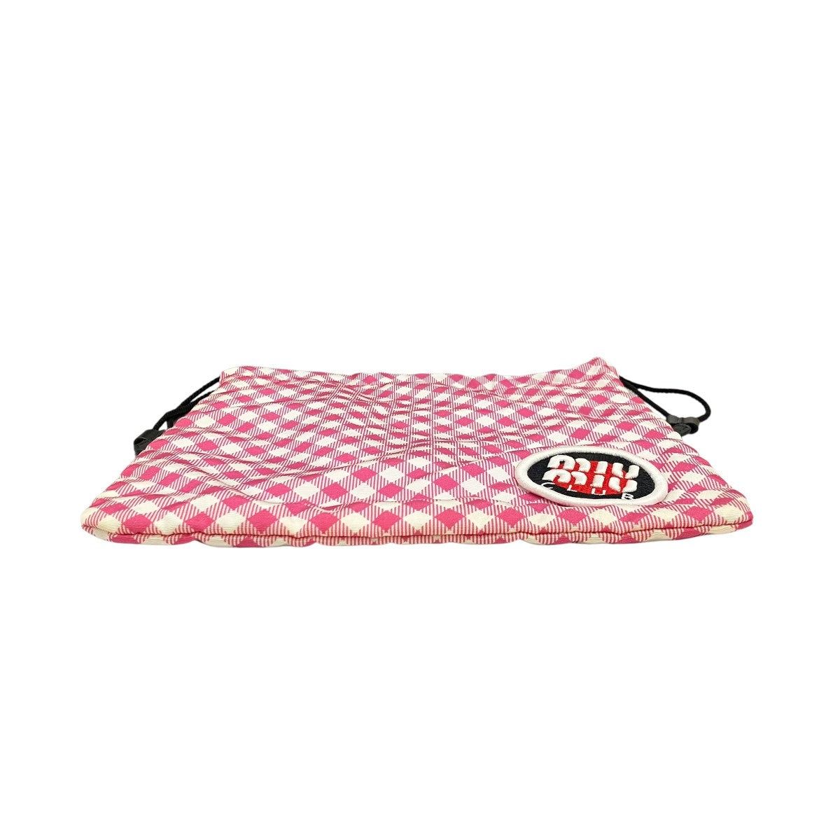 MIU MIU CLUBワッペン ギンガムチェックポーチ 古着・中古-4枚目のアイテム画像