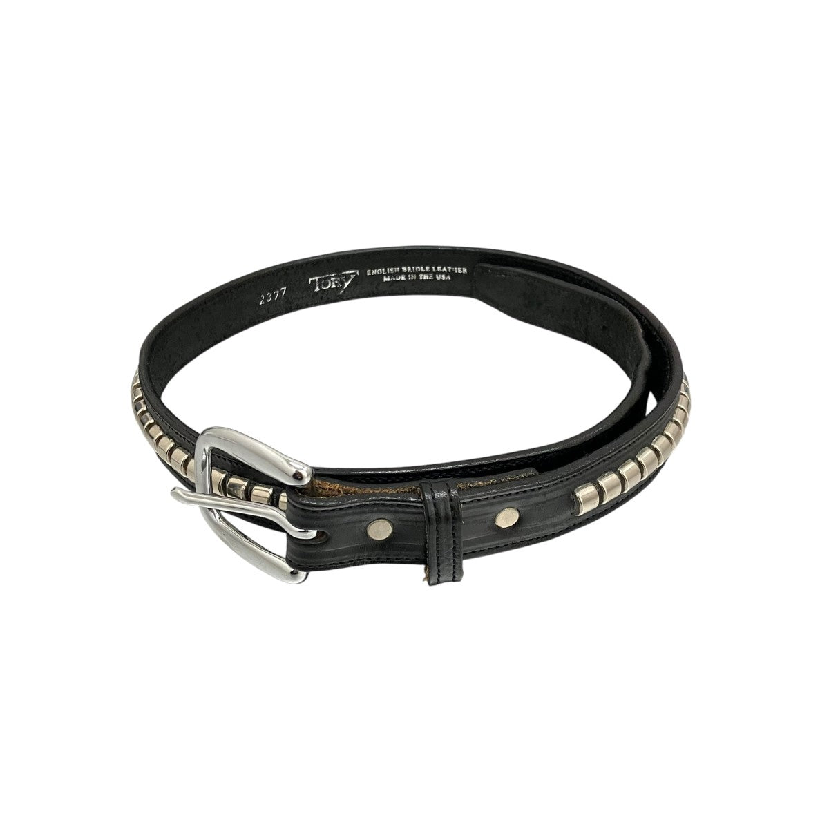 TORY LEATHER レザースタッズベルト 古着・中古-1枚目のアイテム画像