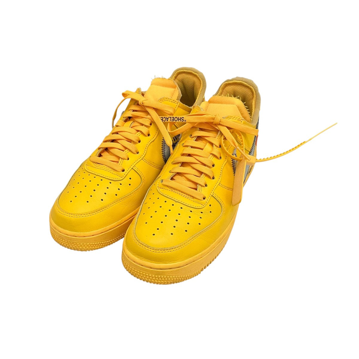 OFFWHITE×NIKE 【E AIR FORCE 1 LOW UNIVERSITY GOLD】スニーカーDD1876-700 古着・中古-1枚目のアイテム画像