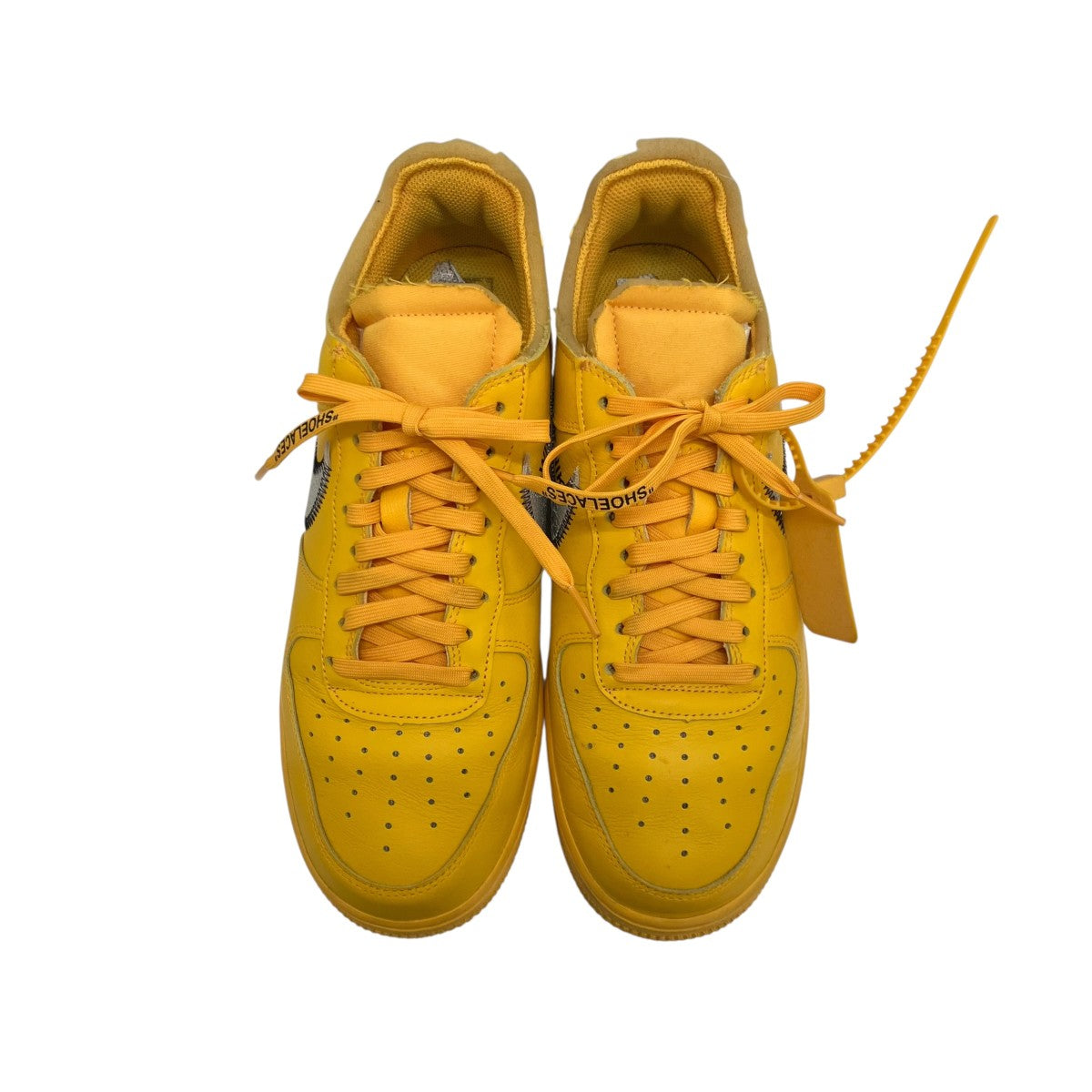OFFWHITE×NIKE 【E AIR FORCE 1 LOW UNIVERSITY GOLD】スニーカーDD1876-700 古着・中古-5枚目のアイテム画像