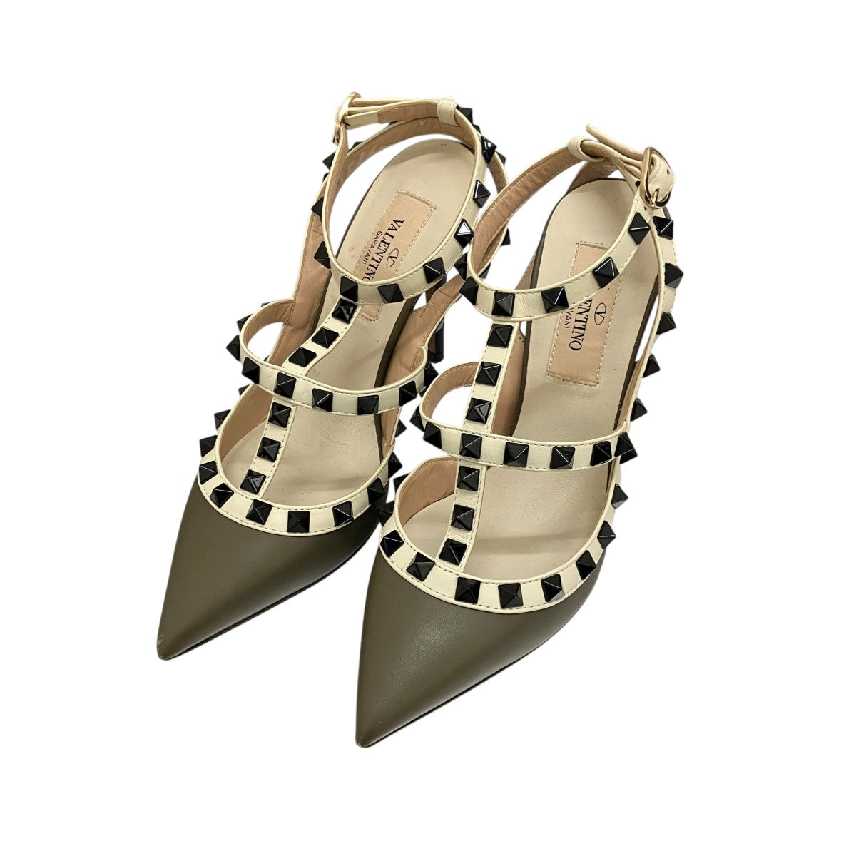 VALENTINO ロックスタッズヒールパンプス 古着・中古-1枚目のアイテム画像