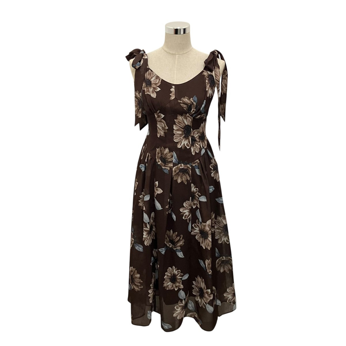 【SUNFLOWER-PRINTED MIDI DRESS】ワンピース1222305084