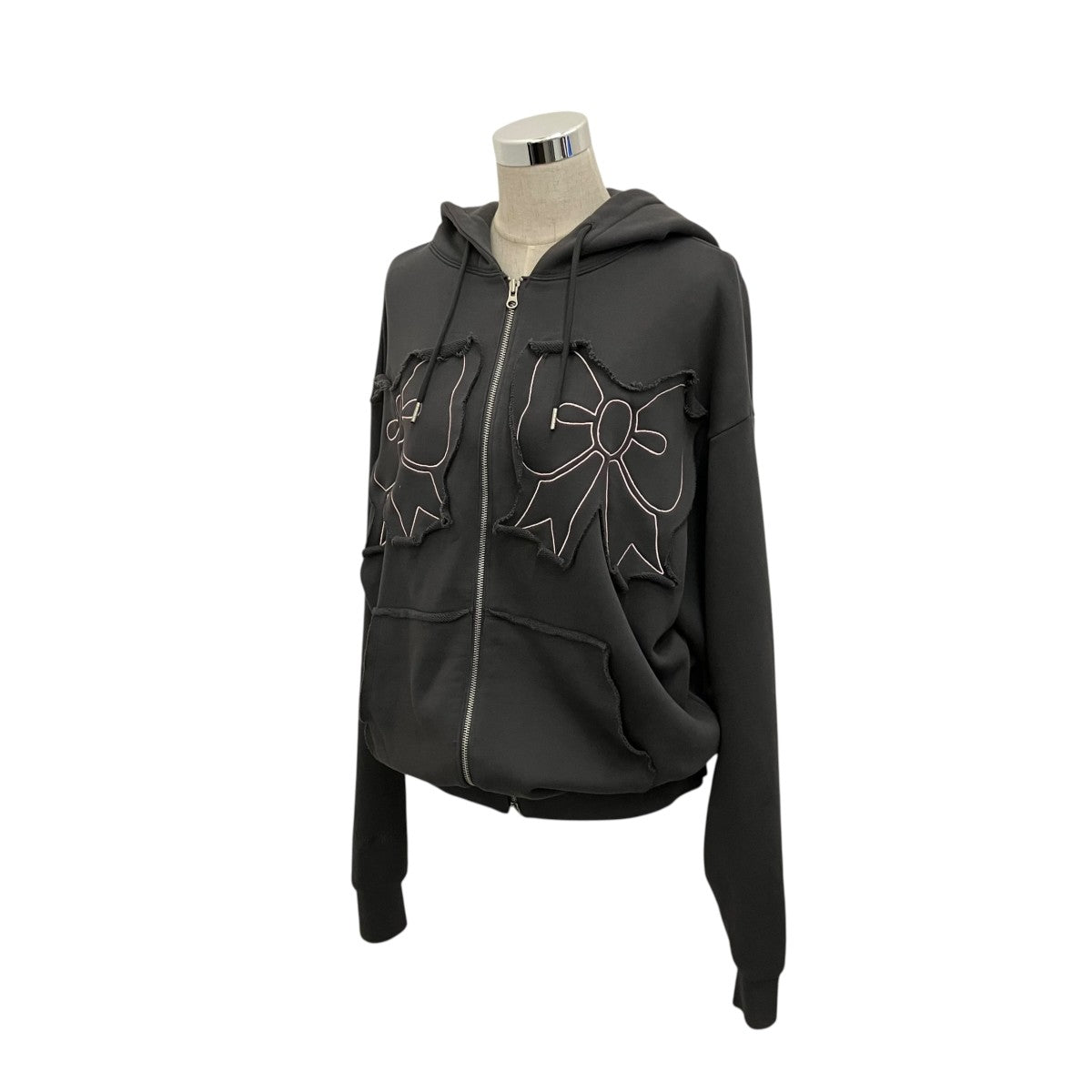 youhee 【RIBBON HOODIE】ジップパーカーYHHZDC001CH 古着・中古-1枚目のアイテム画像