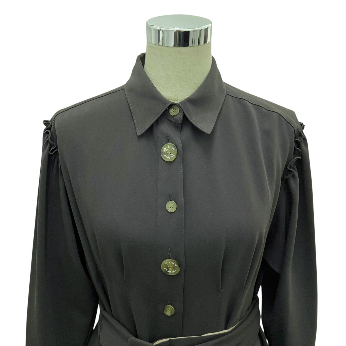 Her lip to 【TWO-TONE Belted Shirt Dress】ベルテッドワンピースHER1910106 古着・中古-4枚目のアイテム画像