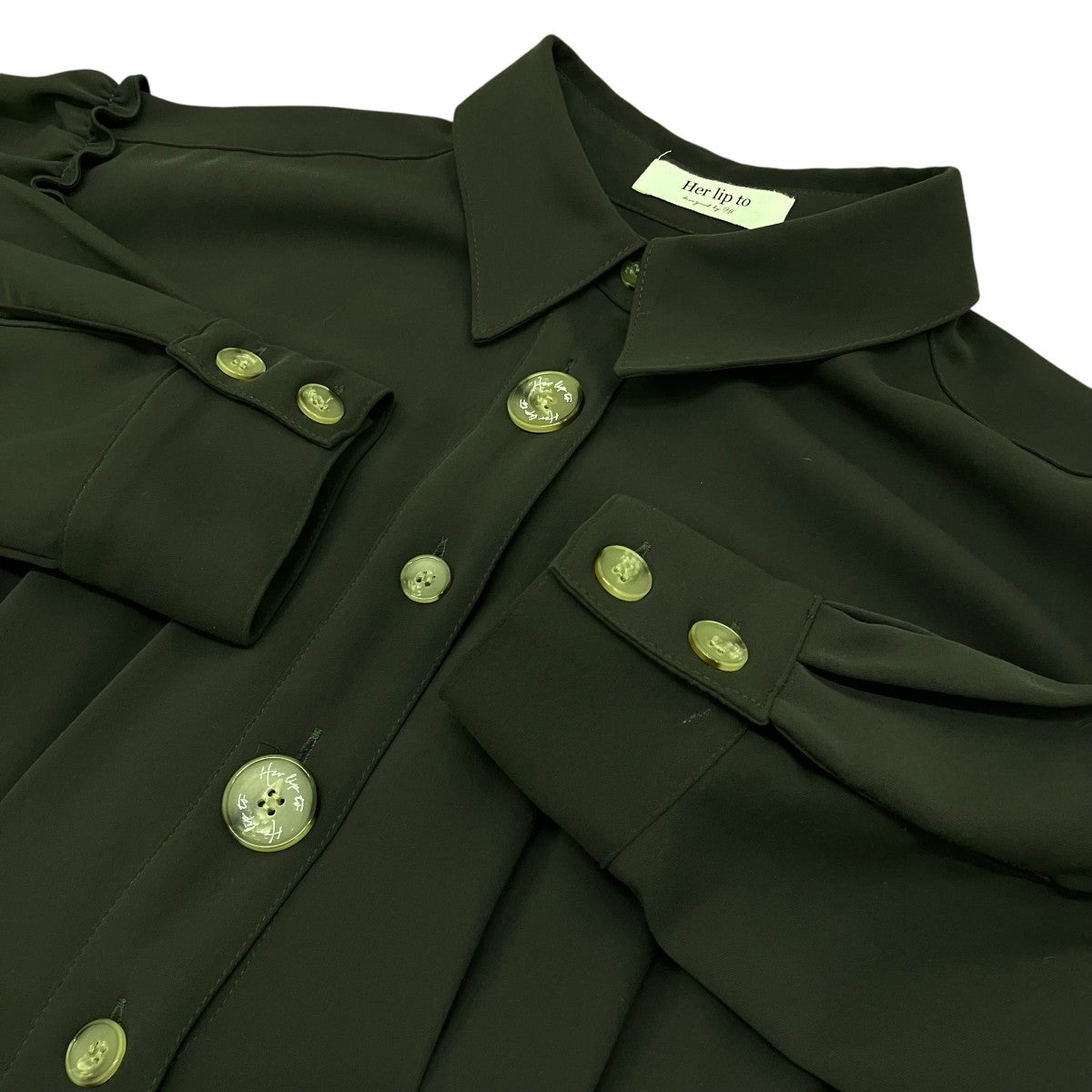 Her lip to 【TWO-TONE Belted Shirt Dress】ベルテッドワンピースHER1910106 古着・中古-6枚目のアイテム画像