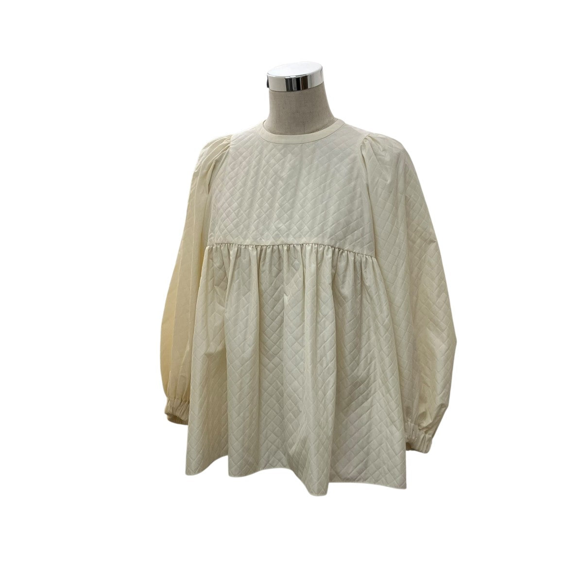 yori キルト柄パフスリーブブラウスYR2221-159AW 古着・中古-1枚目のアイテム画像