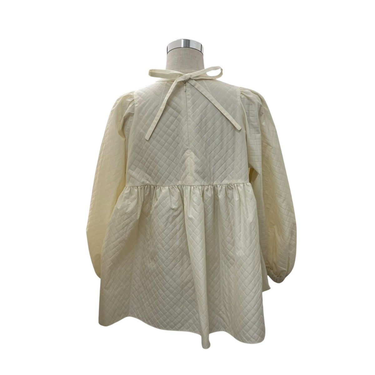 yori キルト柄パフスリーブブラウスYR2221-159AW 古着・中古-3枚目のアイテム画像