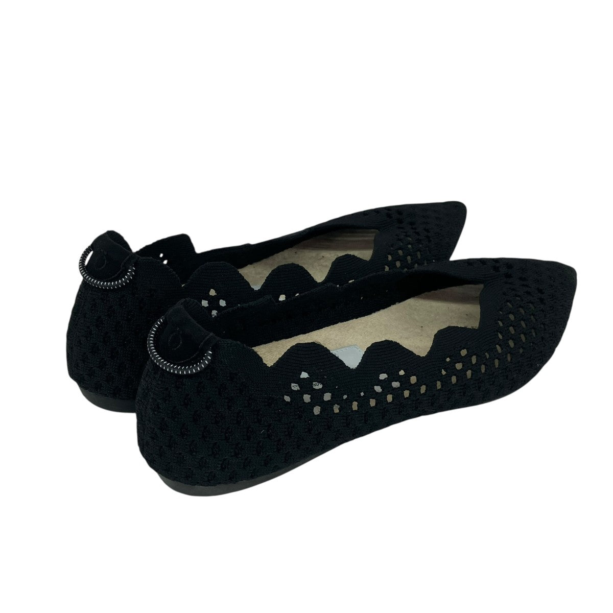 offen(オッフェン) pointed-SCALLOP MESHパンプス ブラック サイズ 40