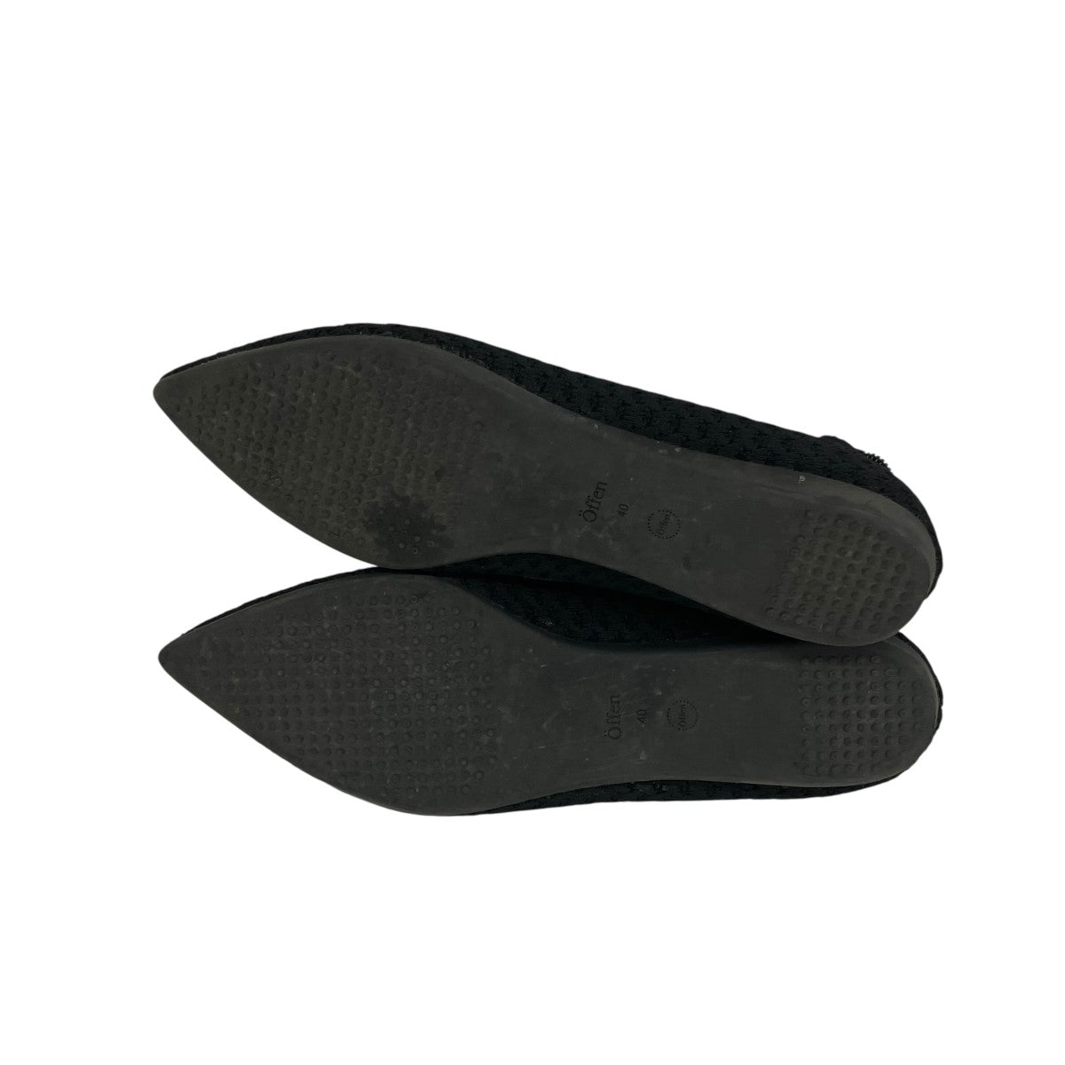 offen(オッフェン) pointed-SCALLOP MESHパンプス ブラック サイズ 40