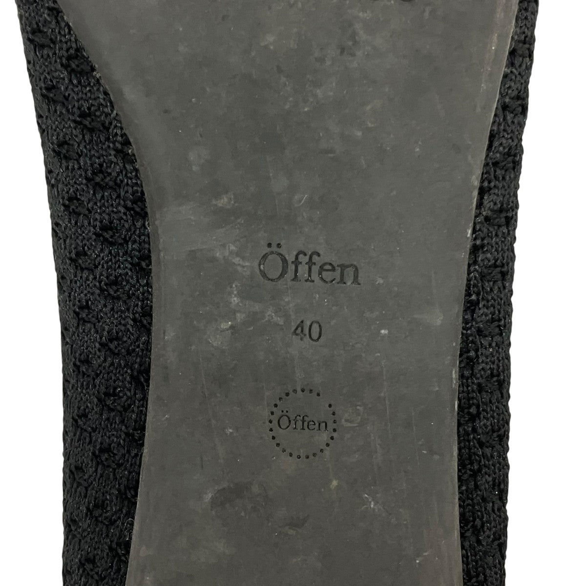 offen(オッフェン) pointed-SCALLOP MESHパンプス ブラック サイズ 40