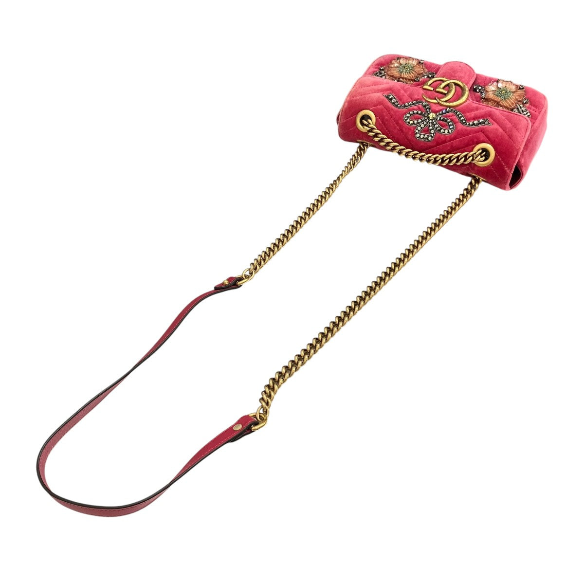 GUCCI GGマーモントストーン装飾チェーンショルダーバッグ446744 古着・中古-5枚目のアイテム画像