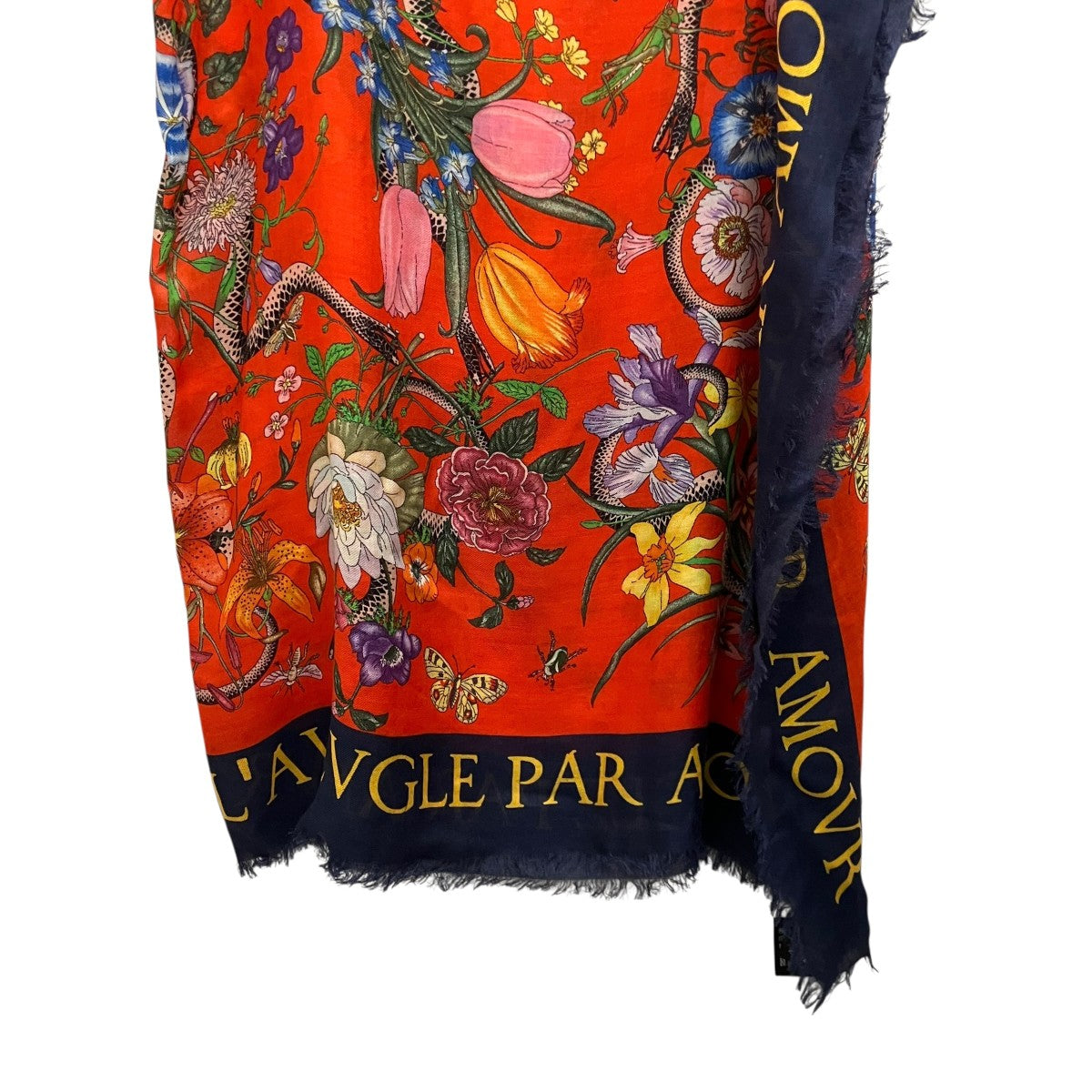 GUCCI フローラルスネークプリントスカーフ476474 古着・中古-4枚目のアイテム画像