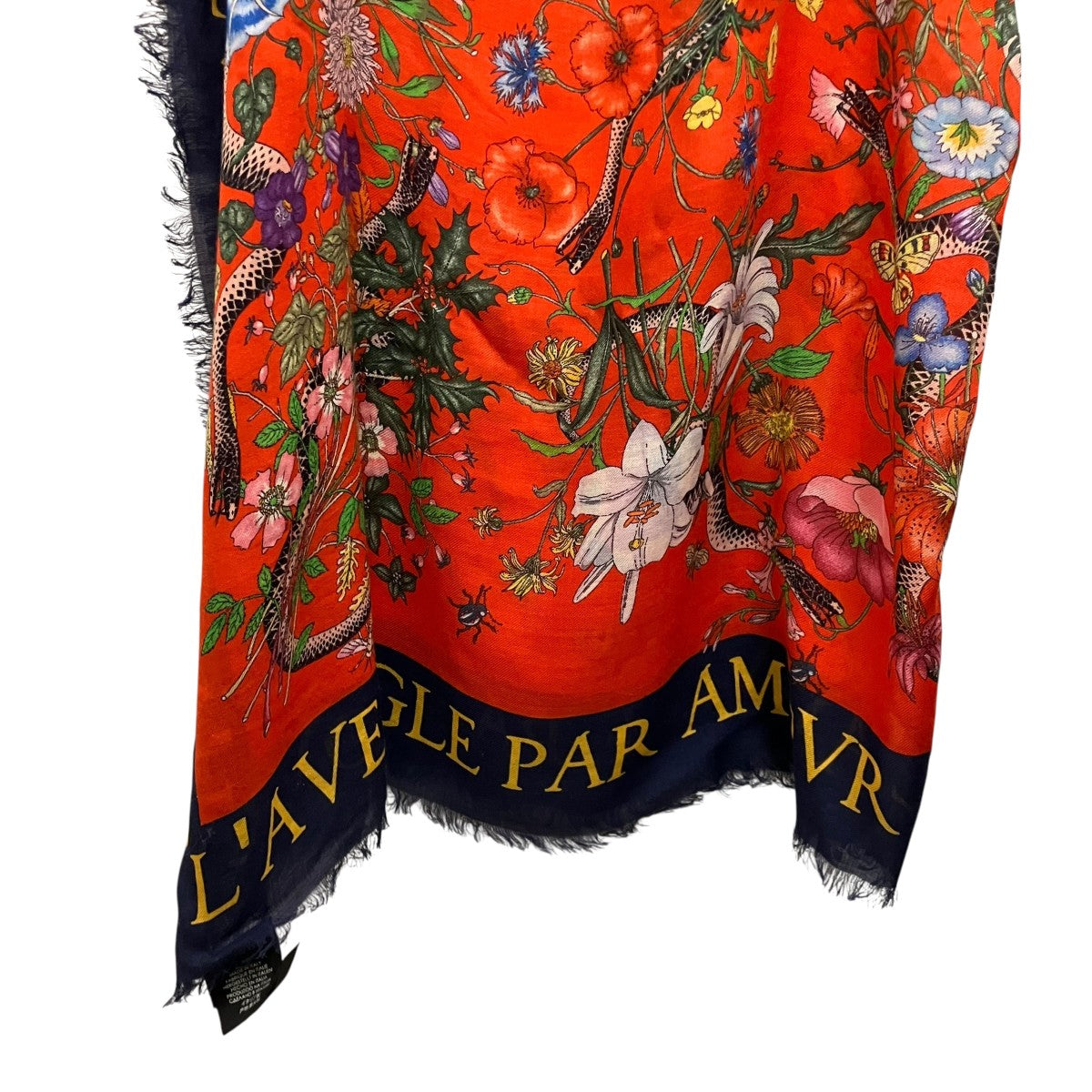GUCCI フローラルスネークプリントスカーフ476474 古着・中古-6枚目のアイテム画像