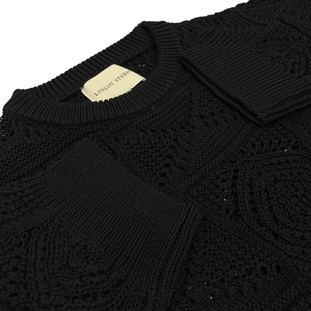 LOULOU STUDIO 【JARO】半袖クロップドクロシェニット 古着・中古-6枚目のアイテム画像