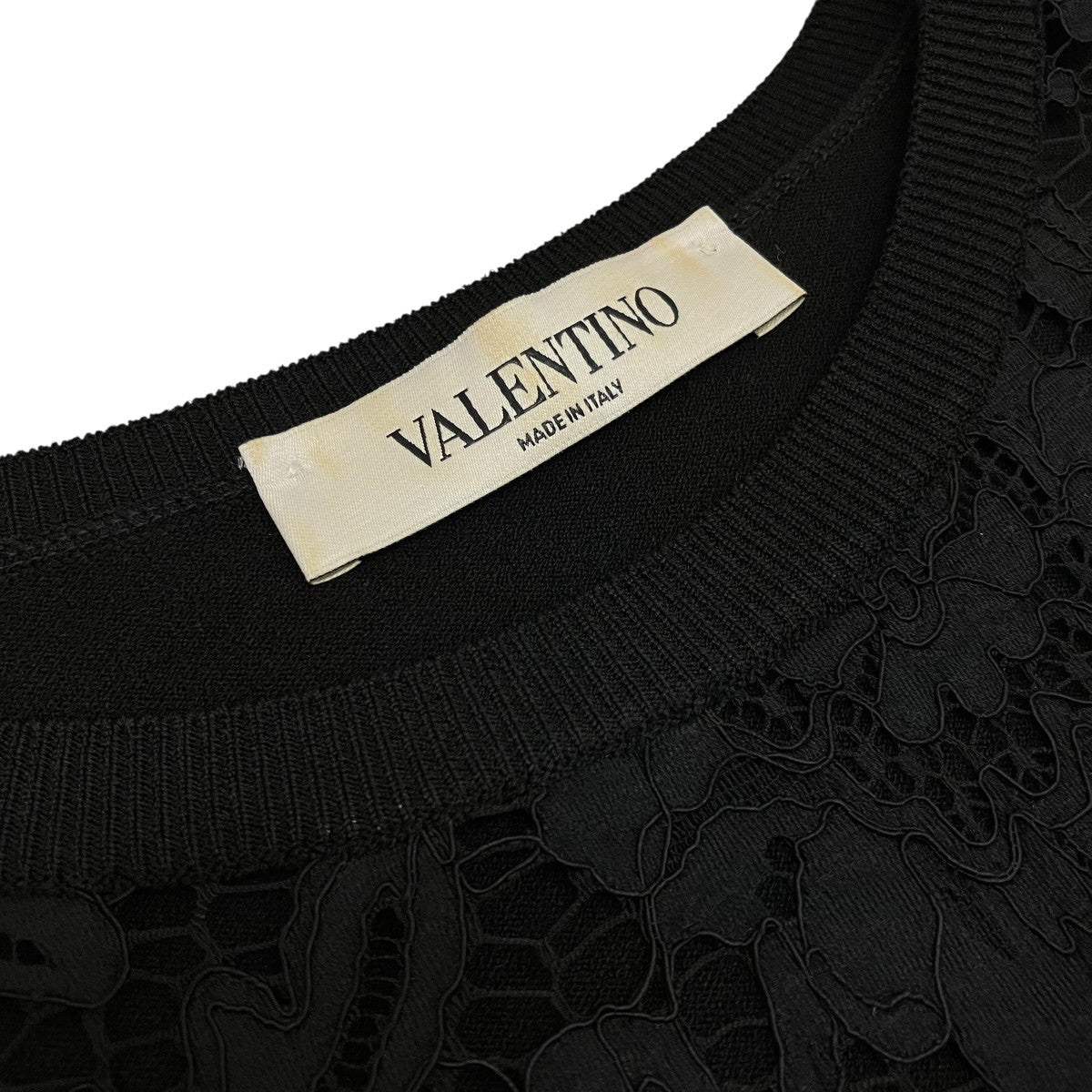 VALENTINO ビーズバタフライレース切替ワンピースNB2KD19Q3CV 古着・中古-7枚目のアイテム画像