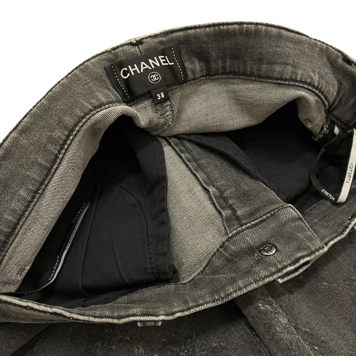 CHANEL スキニーデニムパンツP62010 古着・中古-6枚目のアイテム画像
