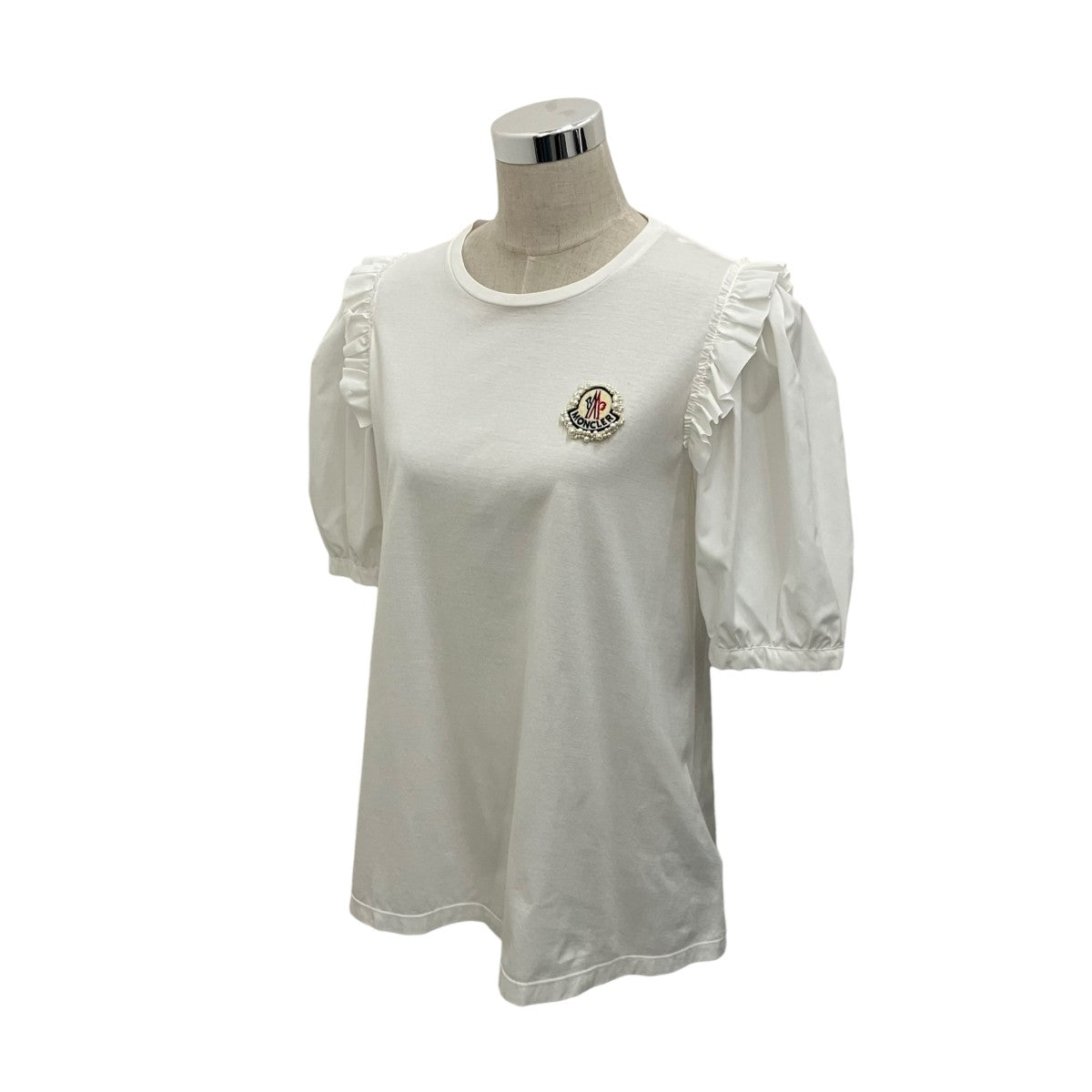 MONCLER×Simone Rocha 【T-SHIRT GIROCOLLO C PATCH】袖切替TシャツE109W8052700 古着・中古-1枚目のアイテム画像