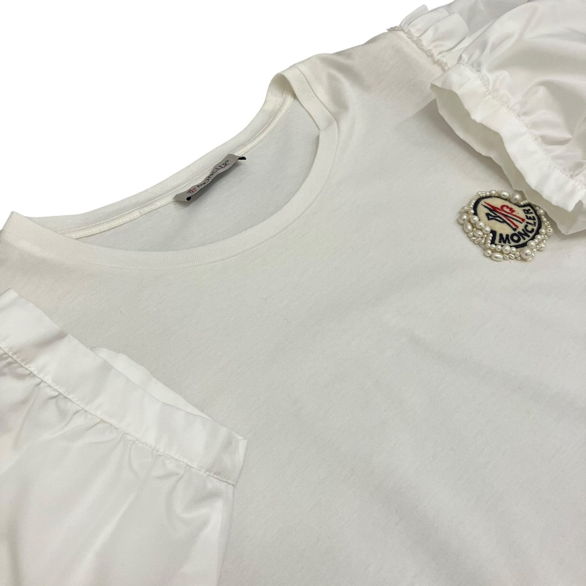 MONCLER×Simone Rocha 【T-SHIRT GIROCOLLO C PATCH】袖切替TシャツE109W8052700 古着・中古-6枚目のアイテム画像