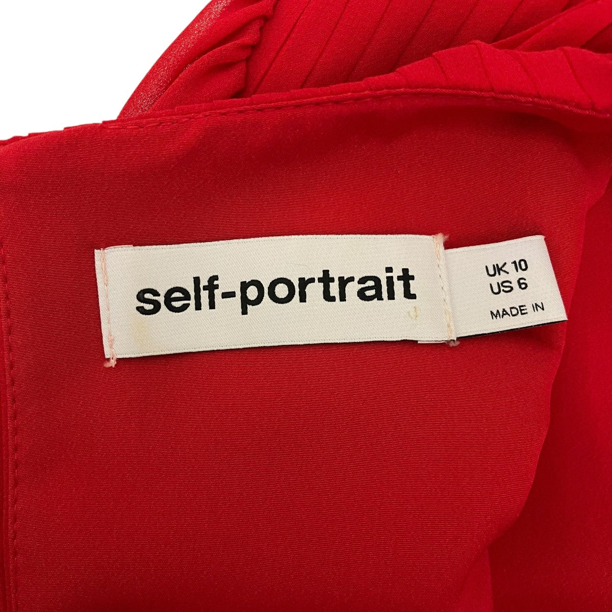 SELF PORTRAIT 【RED CHIFFON MIDI DRESS】シフォンワンピースRS23-908M-R 古着・中古-8枚目のアイテム画像