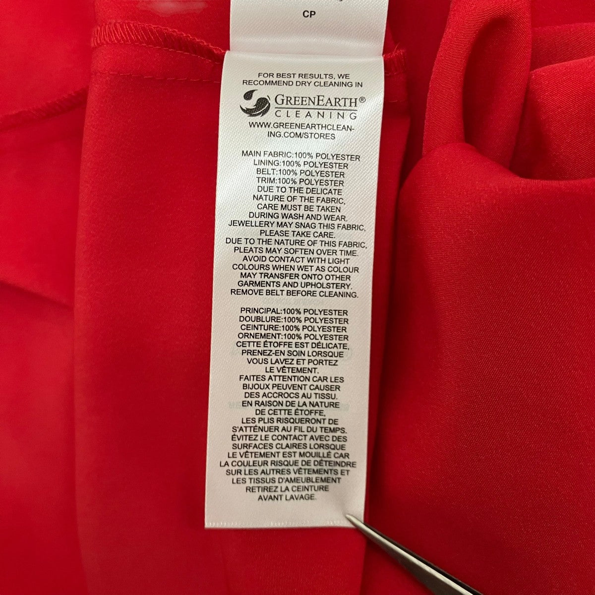 SELF PORTRAIT 【RED CHIFFON MIDI DRESS】シフォンワンピースRS23-908M-R 古着・中古-9枚目のアイテム画像