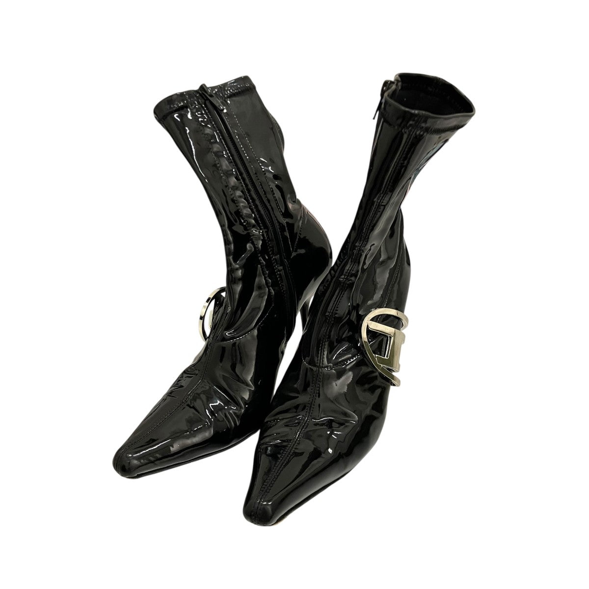 DIESEL 【D-ECLIIPSE BT】パテントサイドジップブーツ 古着・中古-1枚目のアイテム画像