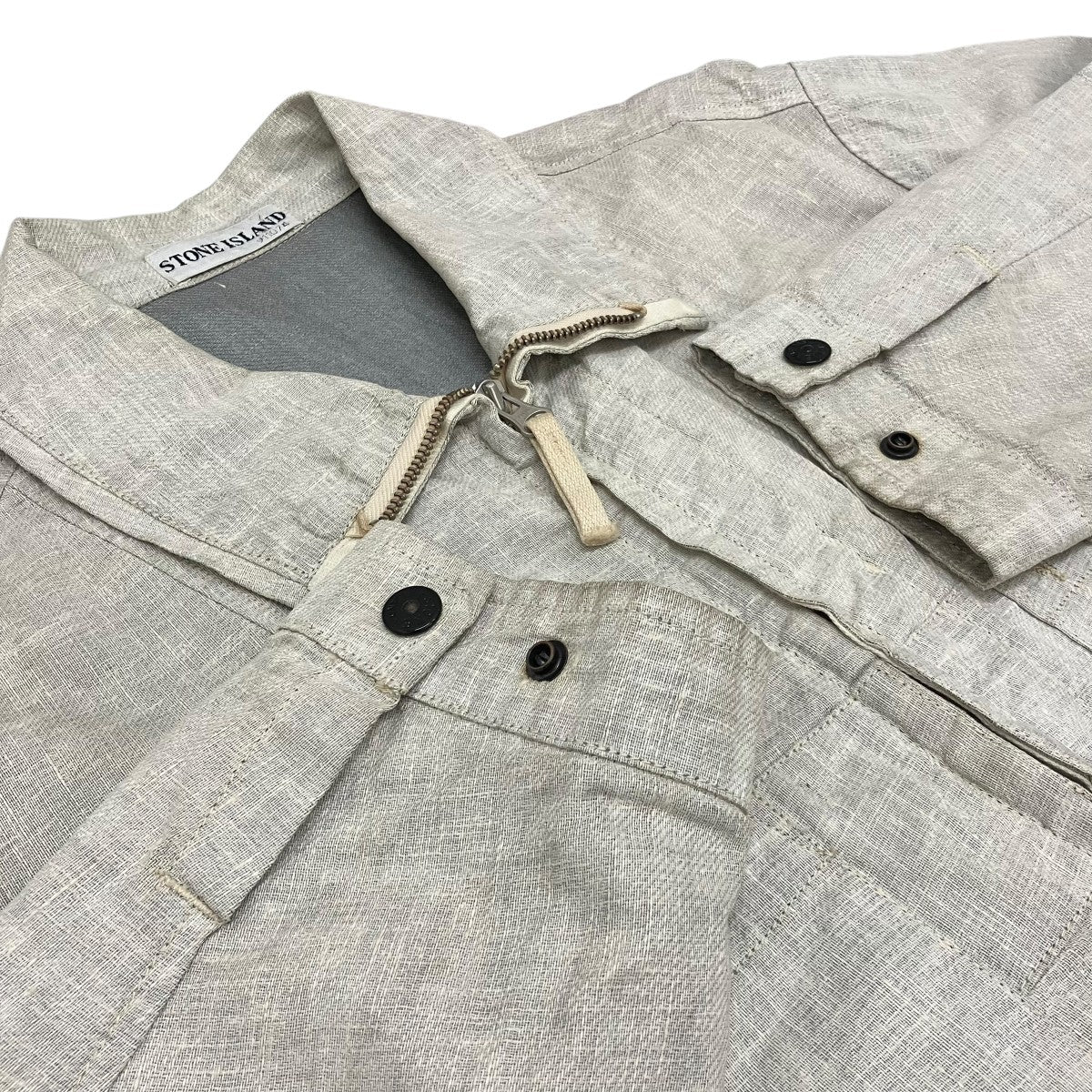 STONE ISLAND 03SSマルチポケットリネンフィールドジャケット38154O56/4041 古着・中古-5枚目のアイテム画像