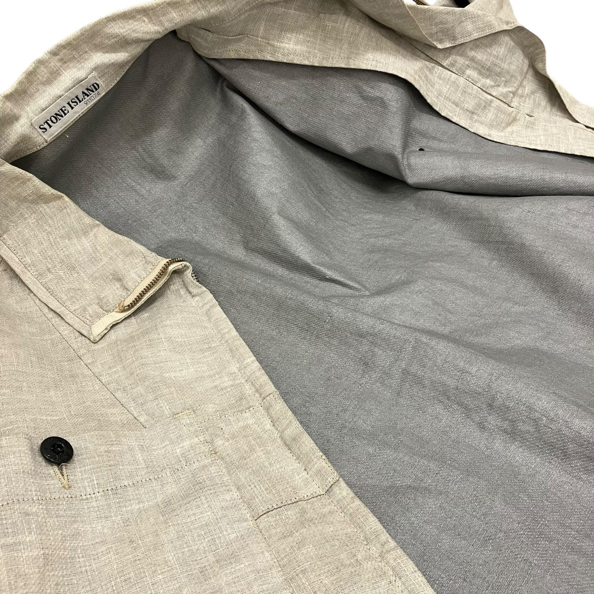 STONE ISLAND 03SSマルチポケットリネンフィールドジャケット38154O56/4041 古着・中古-6枚目のアイテム画像