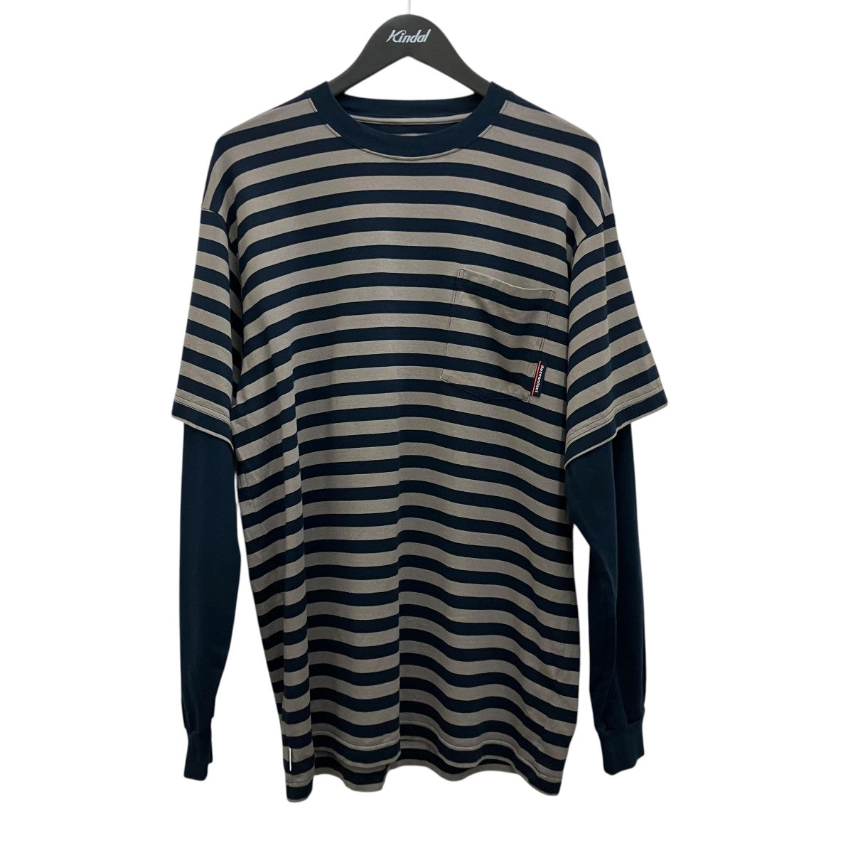 DESCENDANT 【Ron Herman別注 MILITIA LAYERD TEE】レイヤードボーダーTシャツ 古着・中古-1枚目のアイテム画像